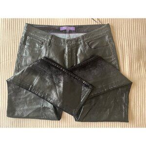 Ralph Lauren Purple Label Women's Coated Slim Fit Jeans - Size 30 - BLACK